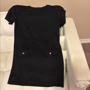Zara Black Buttoned Sheath Mini Dress